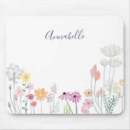 Frühjahrsgarten Wildblume | PERSONALISIERT Mousepad