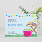 Frühjahrsgartengrill-Party Einladungen (Stehend Vorderseite)