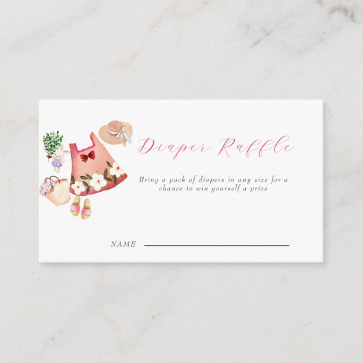 Frühjahrsgartenkleidung Kinderdusche Windelwindeln Begleitkarte (Vorderseite)