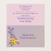 Frühjahrsgartenkollektion Visitenkarten (Außenseite Aufgefaltet)