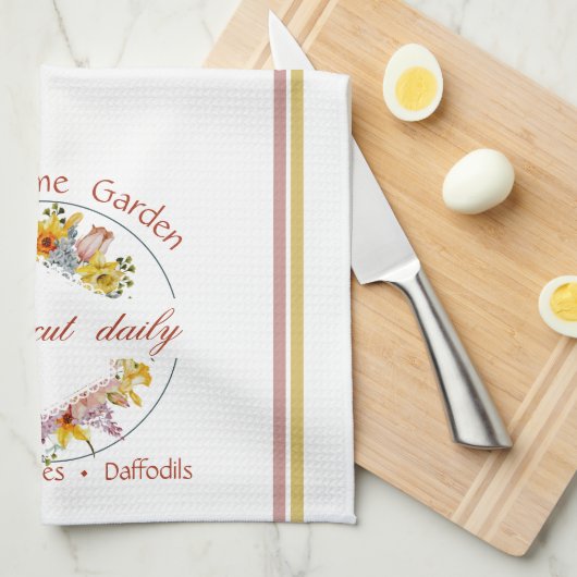 Frühjahrsgartenzeichen Geschirrtuch (Viertel Falte)
