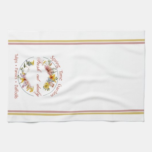 Frühjahrsgartenzeichen Geschirrtuch (Horizontal)