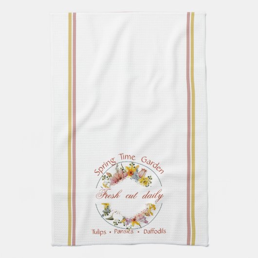 Frühjahrsgartenzeichen Geschirrtuch (Vertikal)