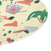Frühjahrsgärtnerdoodle Botanische Illustration Schneidebrett (Ecke)