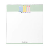 Frühjahrsgärtnerstiefel individuell anpassbar notizblock (Vorderseite)