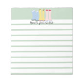 Frühjahrsgärtnerstiefel mit individualisierbaren L Notizblock (Vorderseite)