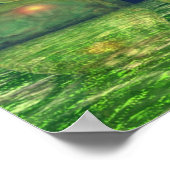 Frühjahrsgründung - Grüne und goldene Erneuerung Poster (Ecke)