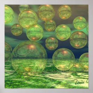 Frühjahrsgründung - Grüne und goldene Erneuerung Poster