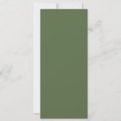 Frühjahrsgrünes Monogramm-Hochzeitsprogramm Einladung (Rückseite)
