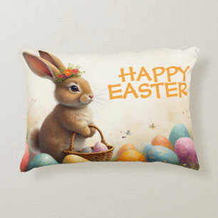 Frühjahrsgruß vom Osterhasen Dekokissen