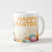 Frühjahrsgruß vom Osterhasen Jumbo-Tasse (Vorderseite Rechts)