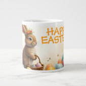 Frühjahrsgruß vom Osterhasen Jumbo-Tasse (Vorderseite)