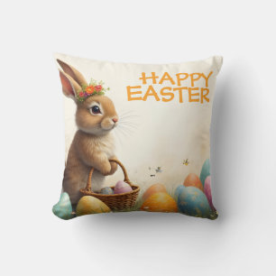 Frühjahrsgruß vom Osterhasen Kissen