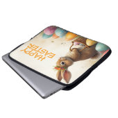 Frühjahrsgruß vom Osterhasen Laptopschutzhülle (Vorne Knopf)