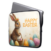 Frühjahrsgruß vom Osterhasen Laptopschutzhülle (Vorderseite Links)