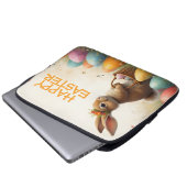 Frühjahrsgruß vom Osterhasen Laptopschutzhülle (Vorne Knopf)