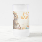 Frühjahrsgruß vom Osterhasen Mattglas Bierglas (Mittel)