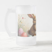 Frühjahrsgruß vom Osterhasen Mattglas Bierglas (Links)
