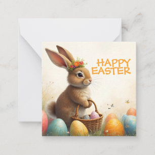 Frühjahrsgruß vom Osterhasen Mitteilungskarte