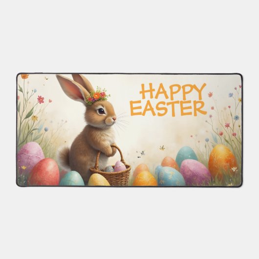 Frühjahrsgruß vom Osterhasen Schreibtischunterlage (Vorderseite)