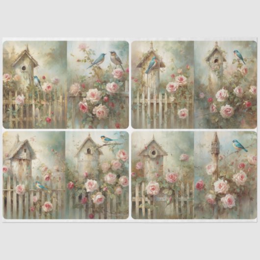 Frühjahrshaus Seidenpapier (Vorderseite)