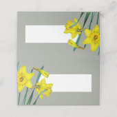 Frühjahrsheirat dunkelgelb, graugelb platzkarte (Außenseite Aufgefaltet)