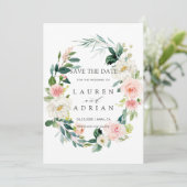 Frühjahrsherz Blumenzauber Hochzeit speichern Datu Save The Date (Stehend Vorderseite)