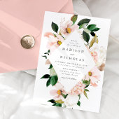 Frühjahrsherz Blütenrahmen Hochzeit Einladung