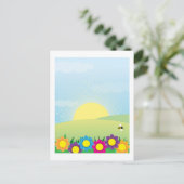 Frühjahrshintergrund Postkarte (Stehend Vorderseite)