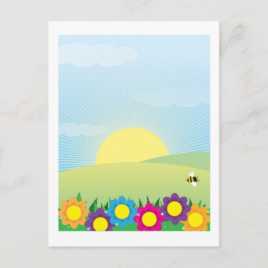 Frühjahrshintergrund Postkarte (Vorderseite)