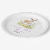 Frühjahrshirschdusche Pappteller (Schrägansicht)