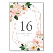 Frühjahrshülle Blütengeometrie Tischnummer (Rückseite)