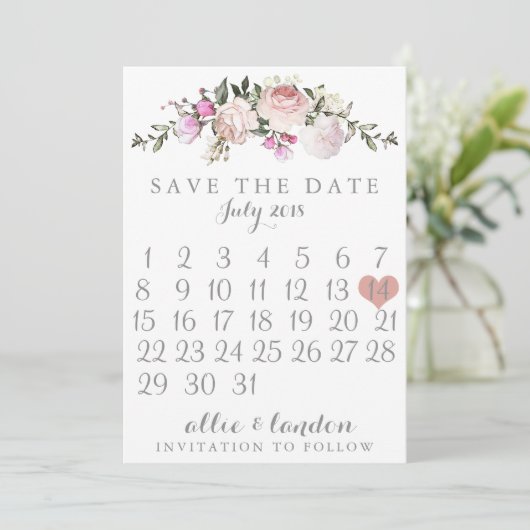 Frühjahrskalender Save the Date (Stehend Vorderseite)