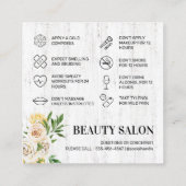 Frühjahrskarte Quadratische Visitenkarte (Rückseite)