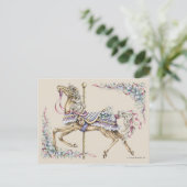 Frühjahrskartellpferd Zeichnend Postkarte (Stehend Vorderseite)