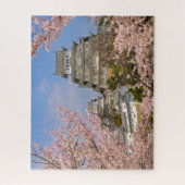Frühjahrskirsche Blüten auf Himeji Castle in Japan Puzzle (Vertikal)