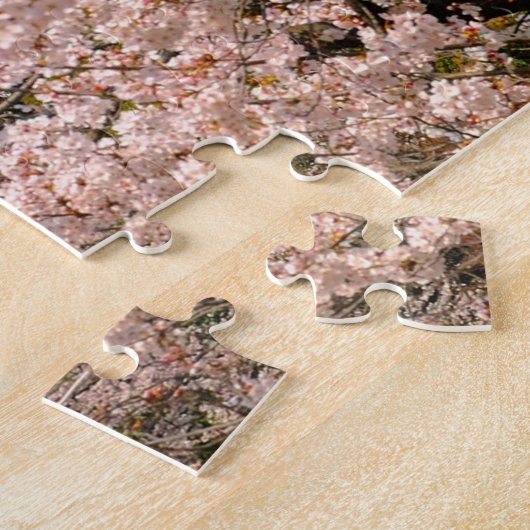 Frühjahrskirsche Blüten auf Himeji Castle in Japan Puzzle (Seite)
