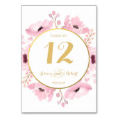 Frühjahrskolben Hochzeitskollektion Tischnummer (Vorderseite)