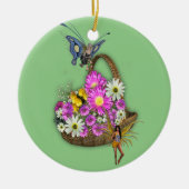 Frühjahrskorb Keramikornament (Vorne)