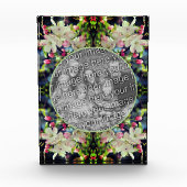 Frühjahrskrabell Blüten Rahmen hinzufügen Fotoblock (Vorderseite)