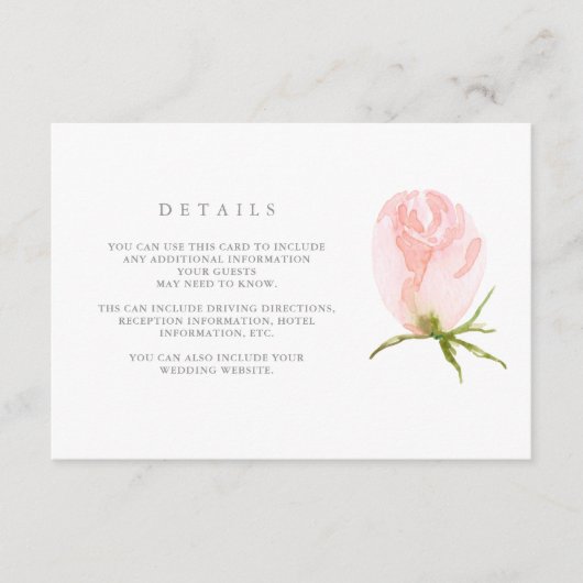 Frühjahrskranz | Details zur Hochzeit von Wasserfa Begleitkarte (Vorderseite)