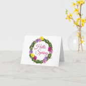 Frühjahrskranz Karte (Gelbe Blume)