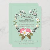 Frühjahrskrieg Hochzeitsfeier Einladung (Vorne/Hinten)