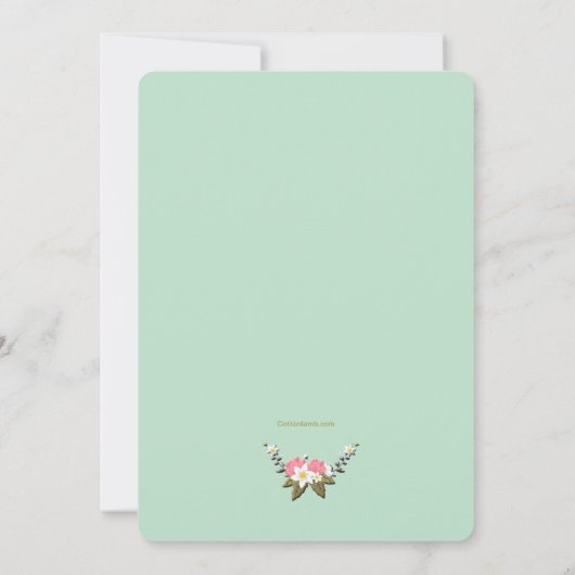 Frühjahrskrieg Hochzeitsfeier Einladung (Rückseite)