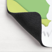Frühjahrslandschaft, Osterhase auf Gras Mousepad (Ecke)