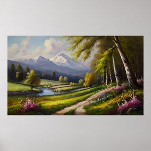 Frühjahrslandschaft Poster