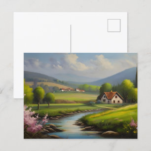Frühjahrslandschaft Postkarte