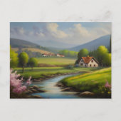 Frühjahrslandschaft Postkarte (Vorderseite)