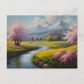 Frühjahrslandschaft Postkarte (Vorderseite)