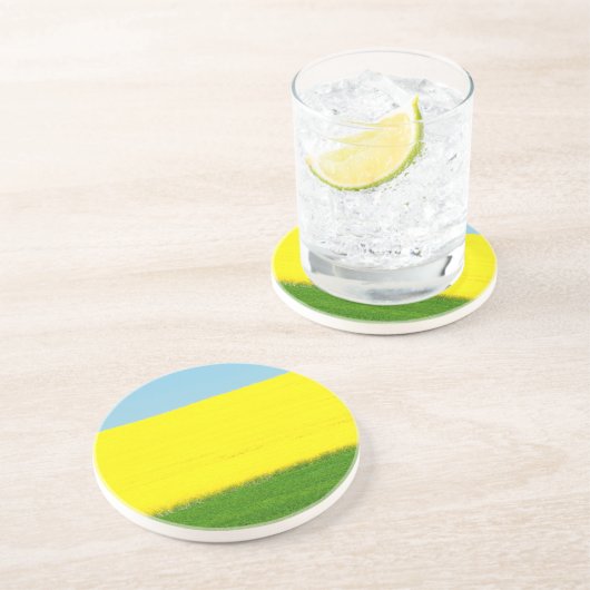 Frühjahrslandschaft Sandstein Untersetzer (Seite)